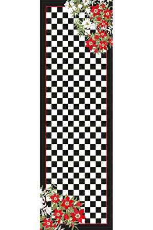 Kırmızı Mutfak Mackenzie Premium Masa Örtüsü Runner RNR119