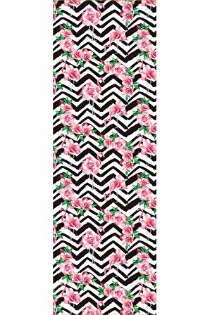 Pembe Flamingo Desenli Premium Masa Örtüsü Runner RNR172