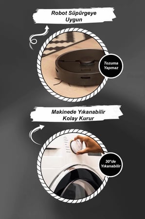 Gri Çerçeveli Kaymaz Tabanlı Makinede Yıkanabilir Halı RV073