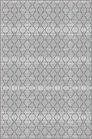 Gri Sade Desensiz Kaymaz Tabanlı Dekoratif Halı RV191