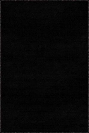 Siyah Sade Desensiz Kaymaz Tabanlı Dekoratif Halı RV197