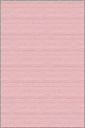 Pembe Sade Desensiz Kaymaz Tabanlı Dekoratif Halı ST06