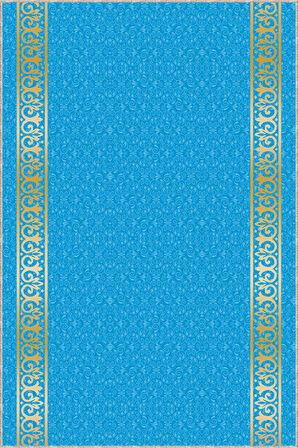 Turkuaz Klasik Desen Protokol Halısı Yolluk Özel Ölçü VH064