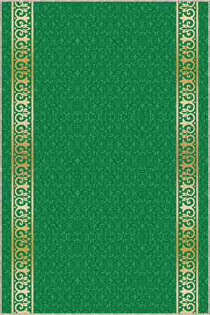 Yeşil Klasik Motifli Protokol Yolluk Halısı Özel Ölçü VH065