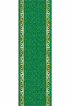 Yeşil Klasik Motifli Protokol Yolluk Halısı Özel Ölçü VH065