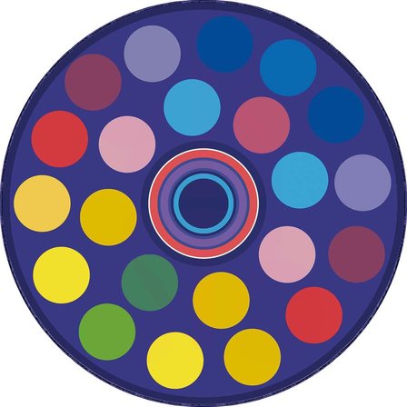 Çok Renkli Kaymaz Tabanlı Hijyenik Çocuk Kreş Halısı VH215 120 x 120 cm