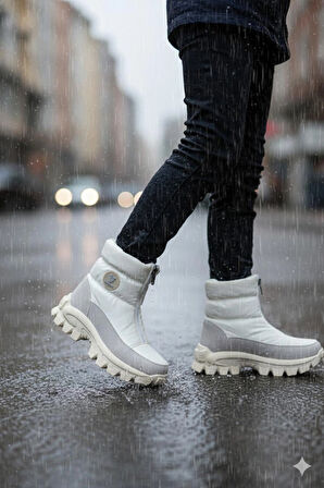 Çocuk Ortopedik Suya Soğuk Havaya Dayanıklı Fermuarlı Kaymaz Taban Vicco Kar Botu