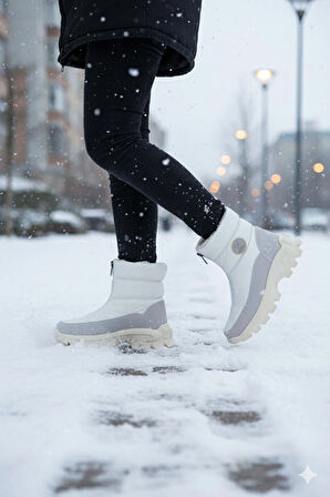 Çocuk Ortopedik Suya Soğuk Havaya Dayanıklı Fermuarlı Kaymaz Taban Vicco Kar Botu