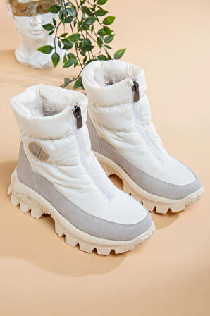 Çocuk Ortopedik Suya Soğuk Havaya Dayanıklı Fermuarlı Kaymaz Taban Vicco Kar Botu