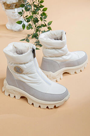 Çocuk Ortopedik Suya Soğuk Havaya Dayanıklı Fermuarlı Kaymaz Taban Vicco Kar Botu