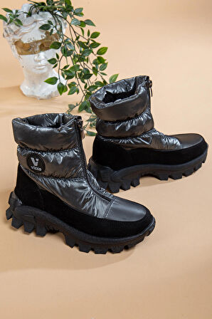 Çocuk Ortopedik Suya Soğuk Havaya Dayanıklı Fermuarlı Kaymaz Taban Vicco Kar Botu