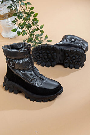 Çocuk Ortopedik Suya Soğuk Havaya Dayanıklı Fermuarlı Kaymaz Taban Vicco Kar Botu