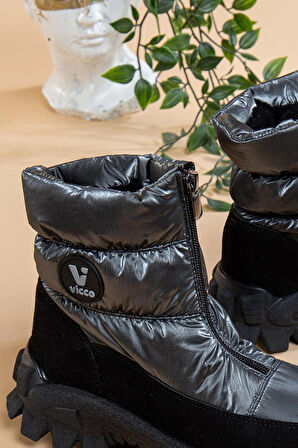 Çocuk Ortopedik Suya Soğuk Havaya Dayanıklı Fermuarlı Kaymaz Taban Vicco Kar Botu