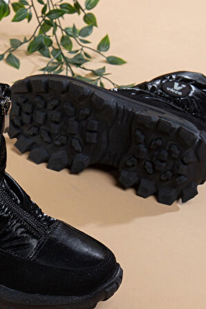 Çocuk Ortopedik Suya Soğuk Havaya Dayanıklı Fermuarlı Kaymaz Taban Vicco Kar Botu