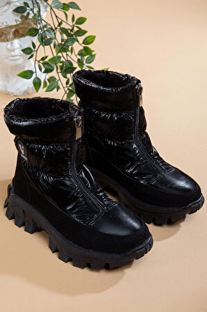 Çocuk Ortopedik Suya Soğuk Havaya Dayanıklı Fermuarlı Kaymaz Taban Vicco Kar Botu