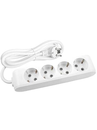 Viko Multi Let (4'Lü) Dörtlü Priz Topraklı Çocuk Korumalı Kablolu 2 (İki) Metre