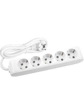 Viko Multi Let (5'Li) Beşli Priz Topraklı Çocuk Korumalı Kablolu 3 (Üç) Metre