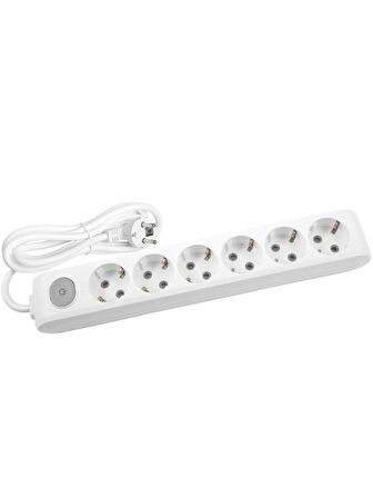 Viko Multi Let (6'Lı) Altılı Priz Topraklı Anahtarlı Kablolu 1 (Bir) Metre