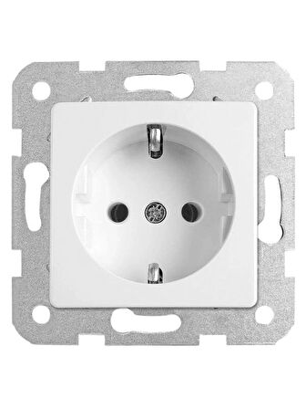 Viko Linnera Topraklı Priz Beyaz (Çerçeve Dahil) 90440008 (8 Adet)