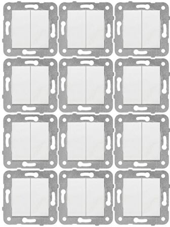 Viko Karre Komütatör Beyaz (Çerçeve Dahil) 90967002 (12 Adet)