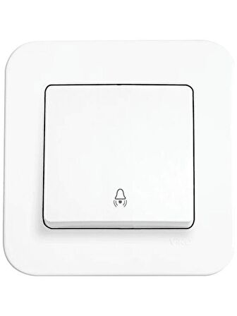 Viko Linnera Zil Anahtarı Beyaz (Çerçeve Dahil) 90440006 (8 Adet)