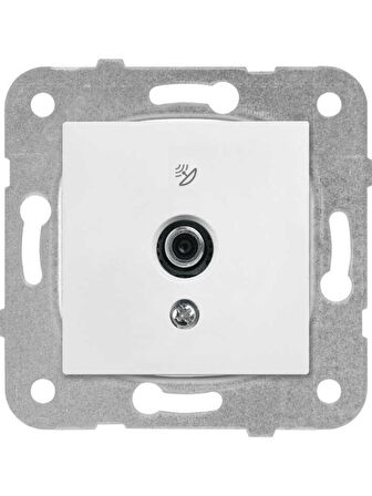 Viko Karre Uydu Prizi F Konnektörlü Geçişli 10dB Beyaz (Çerçeve Dahil) 90967038 (8 Adet)