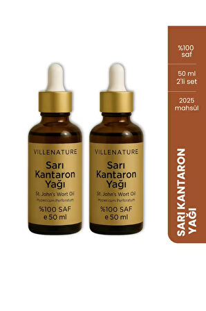 2'li Set Soğuk Sıkım Kantaron Yağı “St. John's Wort Oil” (Hypericum Perforatum) 50 ML