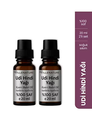 2'li Set Udi Hindi Yağı “Kust-i Bahri Oil” (Aquilaria Agallocha) 20 ML
