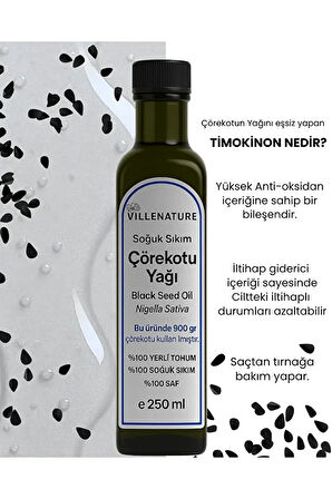 Villenature 2'li Set Soğuk Sıkım Çörekotu Yağı “Black Seed Oil” (Nigella Sativa) 250 ML