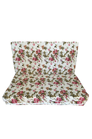Çift Kişilik Katlanır Yer Yatağı Ve Sünger Yatak Katlanır Minder Yatak 120x195x8 CM-İNGİLİZ GÜLÜ
