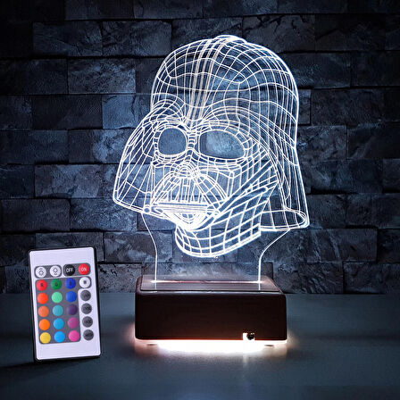 StarWars Darth Wader 3D Led Lamba Gece Lambası