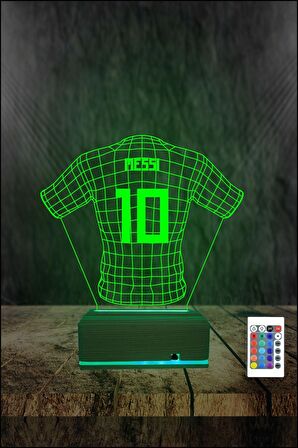 3D LED Gece Lambası Futbol Temalı Sporcu Masa Lambası