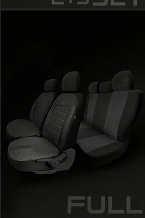 Peugeot 301 Acces Bütün 2012-2017 Bütün Arka Sırt Oturak Uyumlu Vira GrindSport Siyah Koltuk Kılıfı