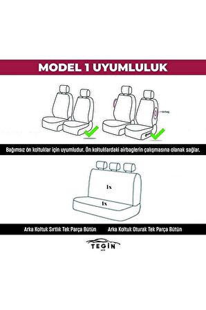 Renault Brodway Sedan 1981-1999 Aracınıza Uyumlu Koltuk Kılıfı Vira Mavi Siyah