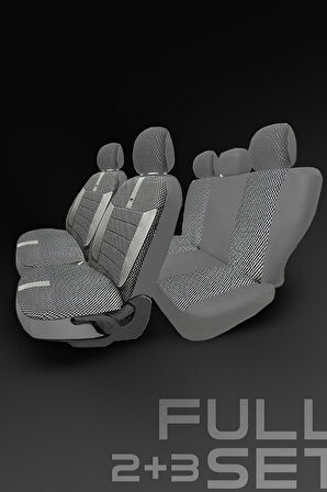 Fiat 500L Hachback 2013 Aracınıza Uyumlu Koltuk Kılıfı Vira Ticari Gri