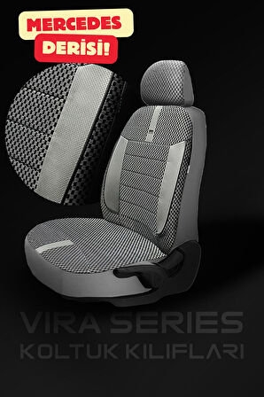 Hyundai İ-10 Hachback 2008-2013 Aracınıza Uyumlu Koltuk Kılıfı Vira Ticari Gri