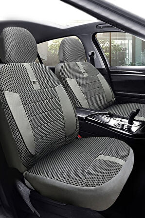 Toyota Corola Hatchback 2002-2006 Aracınıza Uyumlu Koltuk Kılıfı Vira Ticari Gri