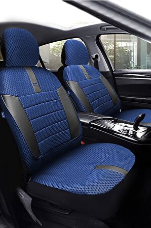 Peugeot 308 Alure Hatchback 2014-2020 Aracınıza Uyumlu Koltuk Kılıfı Ticari Mavi Siyah