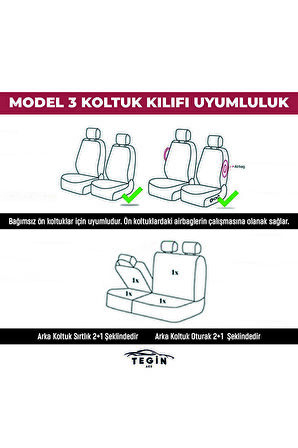 Fiat Stilo Hachback 2001-2006 Aracınıza Uyumlu Koltuk Kılıfı Ticari Siyah Krm