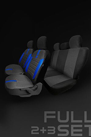 Fiat Punto Evo Hachback 2011-2018 Aracınıza Uyumlu Koltuk Kılıfı Ticari Siyah Mavi