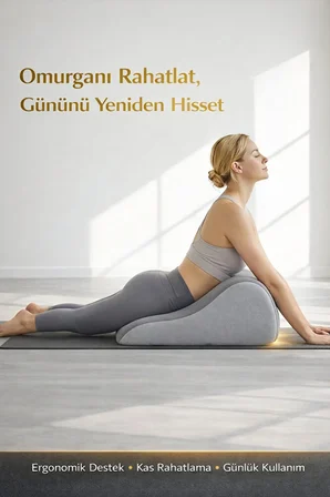 Çok Amaçlı Ortopedik Bel Minderi – Visco,-Yıkanabilir Kılıf – 23x50x40