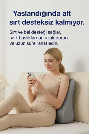 Çok Amaçlı Ortopedik Bel Minderi – Visco,-Yıkanabilir Kılıf – 23x50x40