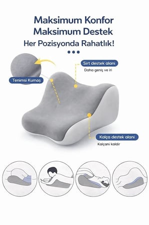 Ortopedik Eğimli Destek Yastık – Baş Destek Yatak Destek Yastığı