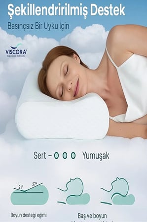 Akıllı Visco Köpük Yastık – Ergonomik Kafa ve Omurga Desteği
