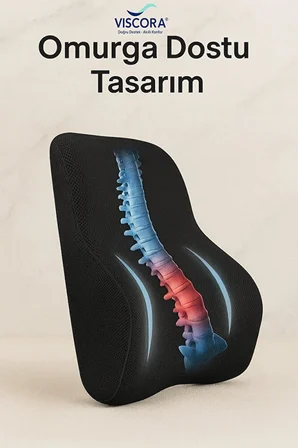 Masaj Sistemli Ortopedik Sırt Minderi – Omurga Dostu Ergonomik Bel Desteği