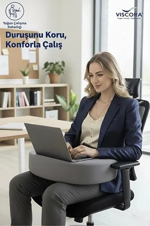 Ergonomik Okuma Çalışma Minderi – Space Memory Foam – Bel & Boyun Destekli