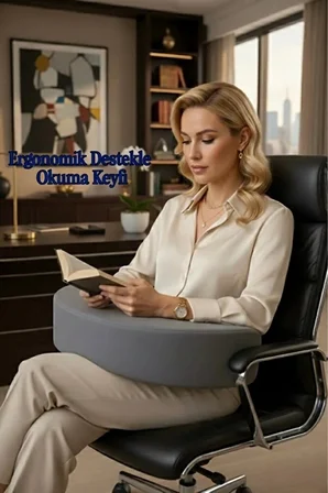 Ergonomik Okuma Çalışma Minderi – Space Memory Foam – Bel & Boyun Destekli