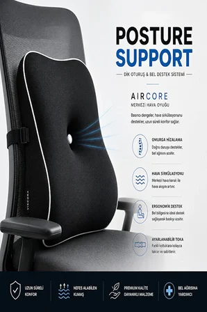 Posture Support AirCore Ergonomik Lomber Bel Destek Minderi