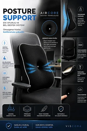 Posture Support AirCore Ergonomik Lomber Bel Destek Minderi