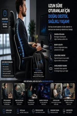 Posture Support AirCore Ergonomik Lomber Bel Destek Minderi